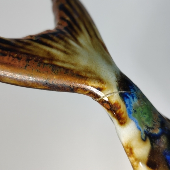 Ken Edwards 8in Vintage Large  Long Leaping Fish Sculpture - Picture 15 of 15